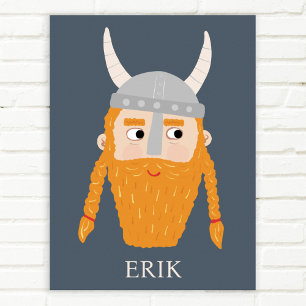 Funny Viking Personalised Poster