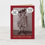 Funny Vintage 1920s Older Sister Birthday Card<br><div class="desc">This is my Mum and her younger sister,  circa 1926,  Germany. Nothing like a little healthy sibling rivalry!</div>