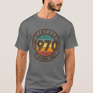 Funny Vintage 1970 Retro Birthday Original Parts W T-Shirt