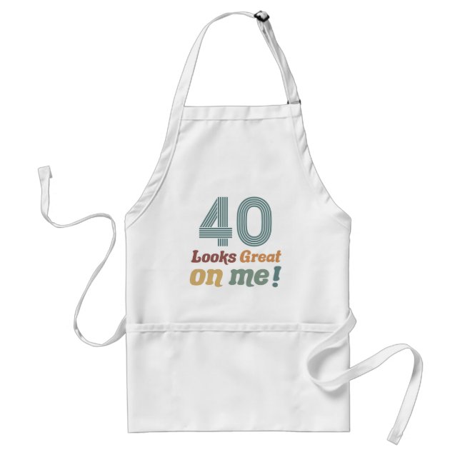 Funny Vintage 40th Birthday Standard Apron (Front)