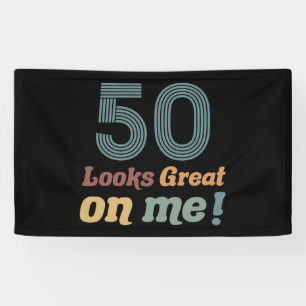 Funny Vintage 50th Birthday Banner