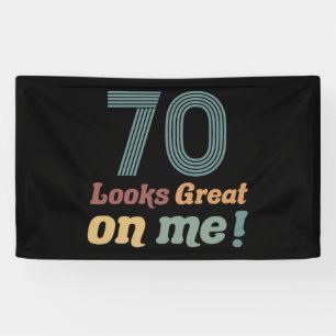 Funny Vintage 70th Birthday Banner