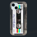 Funny Vintage 80s Retro Music Cassette Tape iPhone 15 Case<br><div class="desc">A funny vintage 80s retro music cassette tape nostalgia design. A perfect gift for the music lover,  musician,  artist or the old school. A cool retro piece of nostalgia with space to ,  add your text,  lyrics,  favourite song or track,  band or any message.</div>