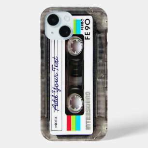 Funny Vintage 80s Retro Music Cassette Tape iPhone 15 Case