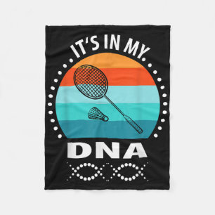 Funny Vintage Badminton Shuttle Badminton Player S Fleece Blanket