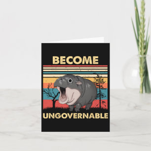 Funny Vintage Become Ungovernable Moo Deng Ba  Card