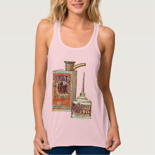 Funny Vintage Bicycle Sperm Oil Singlet