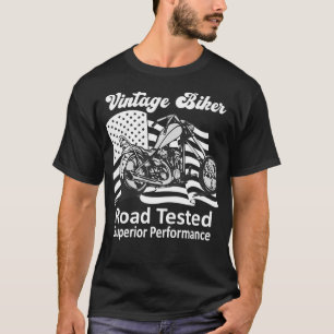 Funny Vintage Biker Road Tested Superior Performan T-Shirt