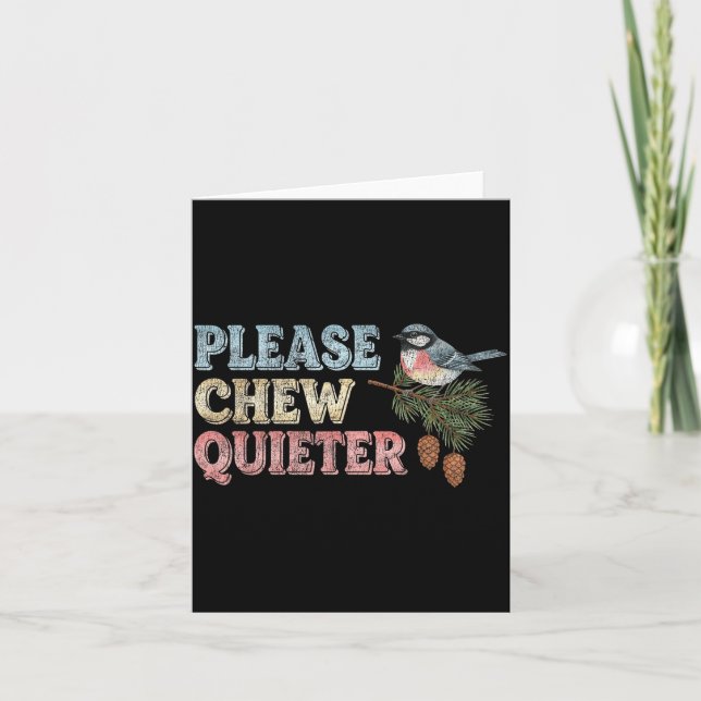 Funny Vintage Bird Nature Bird Watchers  Card (Front)