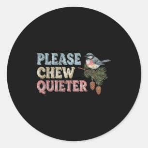 Funny Vintage Bird Nature Bird Watchers Classic Round Sticker