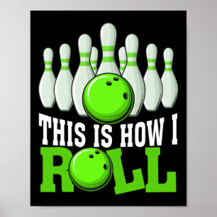 Funny Vintage Bowling Team Bowler Bowling Lover Bo Poster