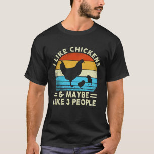 Funny Vintage Chicken Tee Country Farm Women Girl