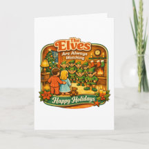 Funny Vintage Christmas Elves Are Always Watching