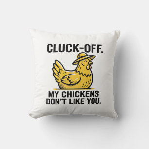 Funny Vintage Cluk Off Chicken Lover Minimalist Cushion