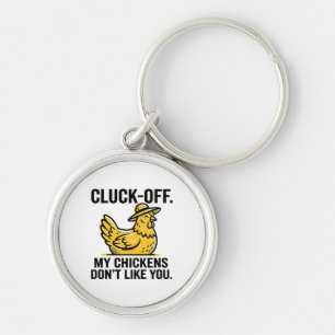 Funny Vintage Cluk Off Chicken Lover Minimalist Key Ring