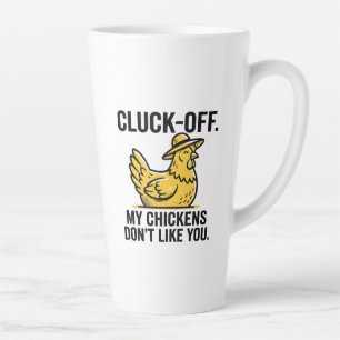 Funny Vintage Cluk Off Chicken Lover Minimalist Latte Mug