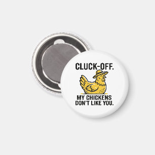 Funny Vintage Cluk Off Chicken Lover Minimalist Magnet