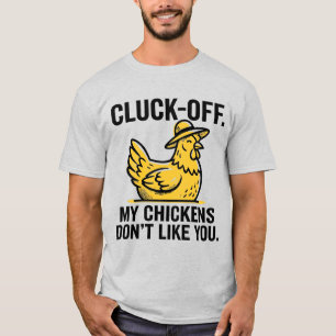 Funny Vintage Cluk Off Chicken Lover Minimalist T-Shirt