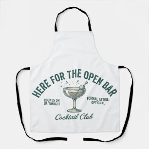 Funny Vintage Cocktail Party Design Apron