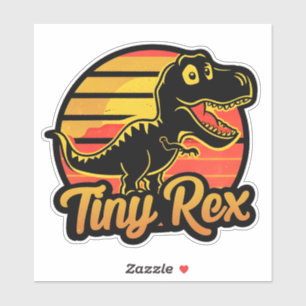 Funny Vintage Dinosaur Trex at Sunset Tiny Rex