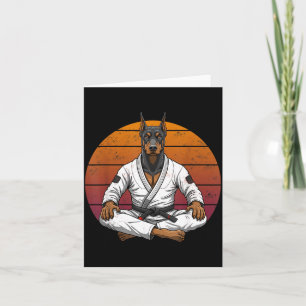 Funny Vintage Doberman nscher Brazilian Jiu Jitsu Card