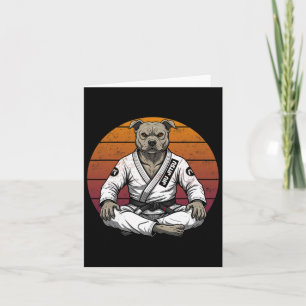 Funny Vintage Dog Brazilian Jiu Jitsu Retro Grappl Card
