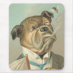 Funny Vintage Dog Mouse Pad