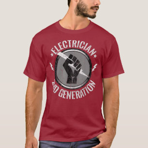 Funny Vintage Electrician 2nd Generation Gifts T-Shirt