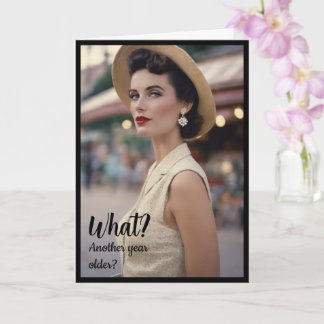 Funny Vintage Fashion Birthday Card