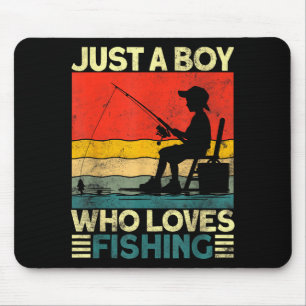 Funny Vintage Fishing Jokes Boys Fisherman B Fi-sh Mouse Pad