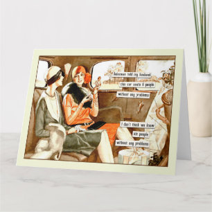 Funny Vintage Friends Greeting Card