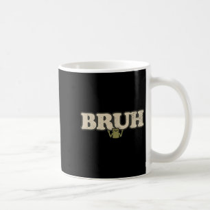 Funny Vintage Frog Attitude Meme - Bruh Frog  Coffee Mug
