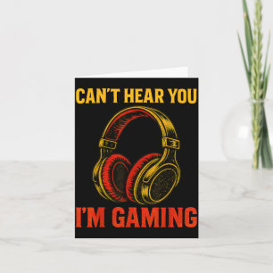 Funny Vintage Gamer Art Men Women Teen Boys Video  Card