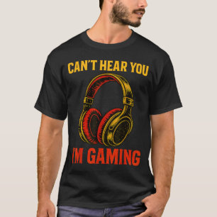 Funny Vintage Gamer Art Men Women Teen Boys Video  T-Shirt