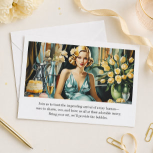Funny Vintage Glam Art Deco  Invitation