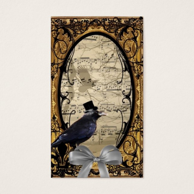 Funny vintage Gothic wedding crow (Front)