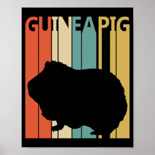 Funny Vintage Guinea Pig Poster