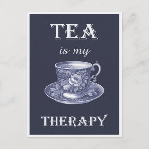 Funny Vintage Hot Tea Is My Therapy Postcard