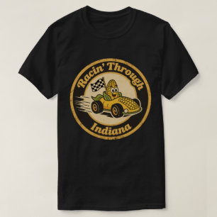 Funny Vintage Indiana Corn Race Car Retro T-Shirt