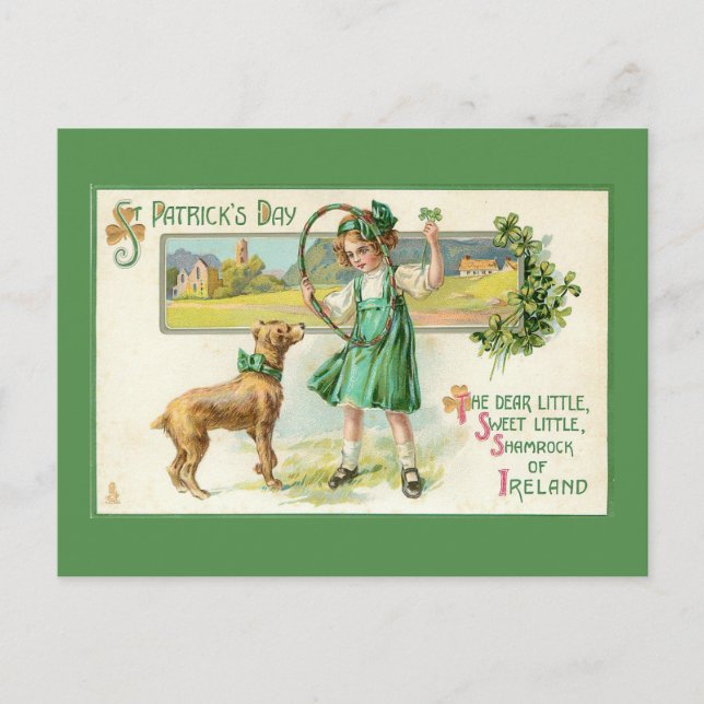 Funny Vintage Ireland St. Patrick's Day Holiday Postcard (Front)