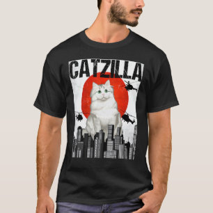 Funny Vintage Japanese Catzilla Ragamuffin Cat T-Shirt