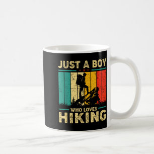 Funny Vintage Just A Boy Who Loves Hiking  Coffee Mug