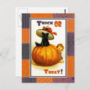 Funny Vintage Kid Halloween Postcards