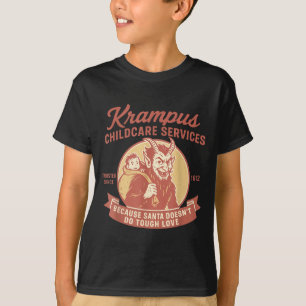 Funny Vintage Krampus Child Transrt Services Merry T-Shirt