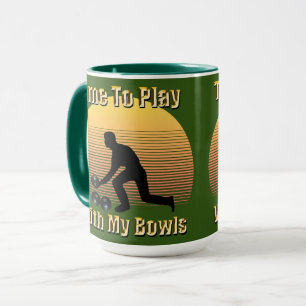 Funny Vintage Lawn Bowls Play Time, Mug