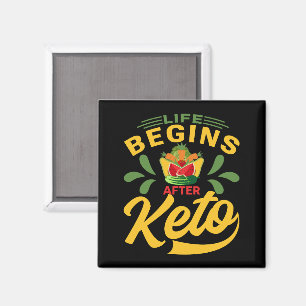 Funny Vintage Life begins after Keto Funny Quote Magnet