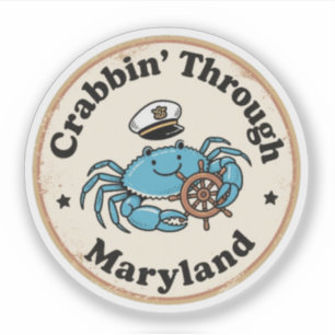 Funny Vintage Maryland Blue Crab Captain Hat Retro