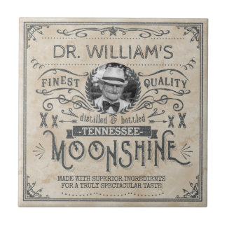 Funny Vintage Moonshine Hillbilly Medicine Custom Tile