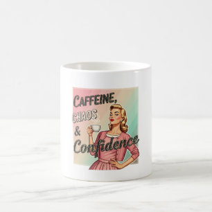 Funny Vintage Mug for Women - Retro Coffee Quote