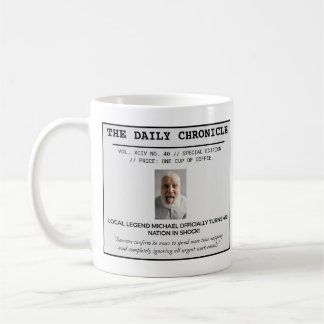 Funny Vintage Newspaper Front Page Milestone Coffee Mug